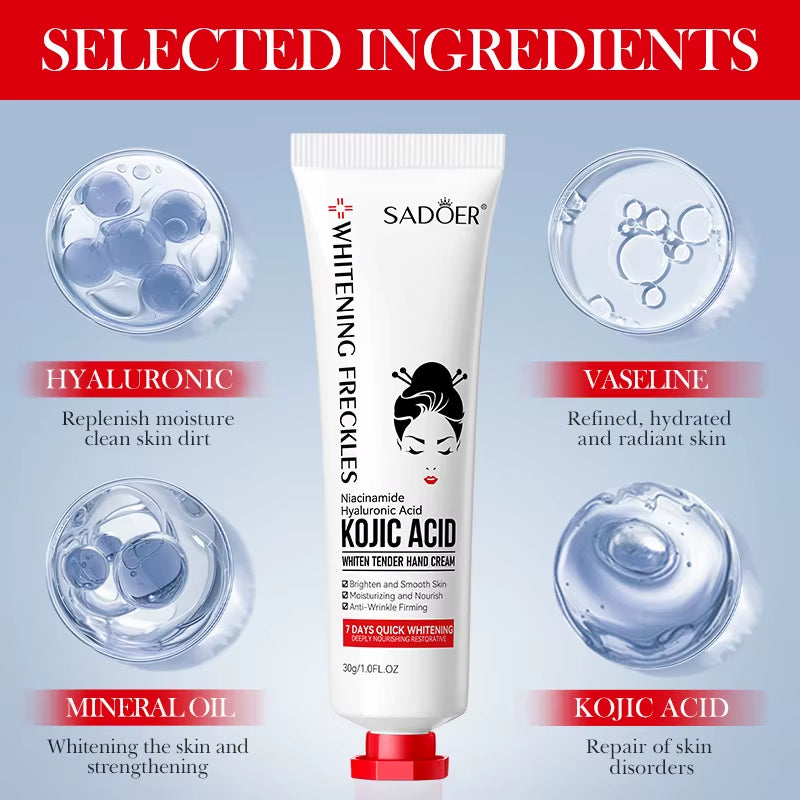 Kojic Acid Hand Cream Moisturizing Nourishing Brightening Hydrating Hand Creams Beauty Hands Skin Care Products