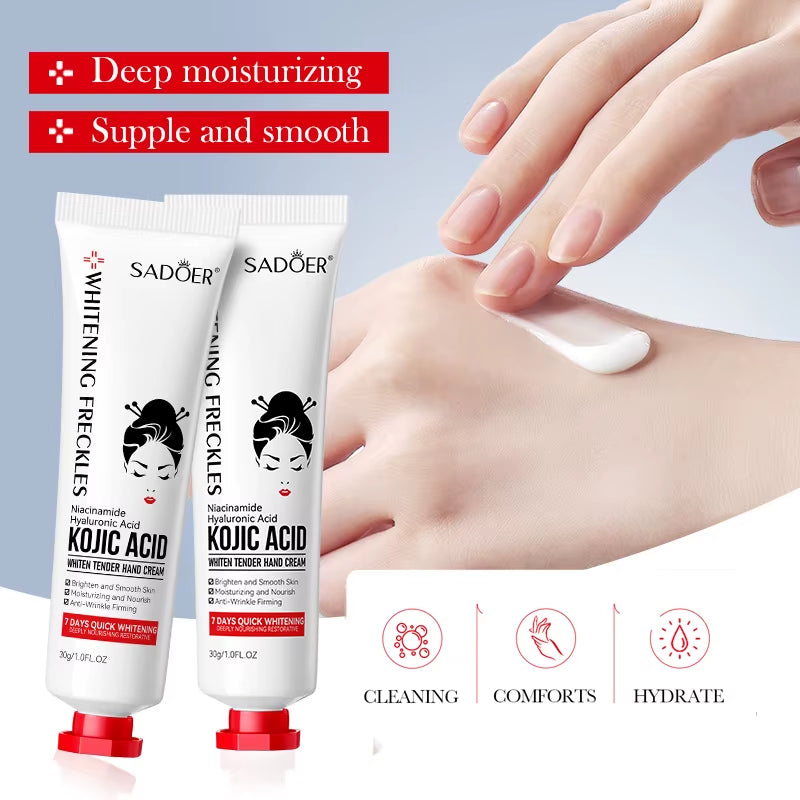 Kojic Acid Hand Cream Moisturizing Nourishing Brightening Hydrating Hand Creams Beauty Hands Skin Care Products