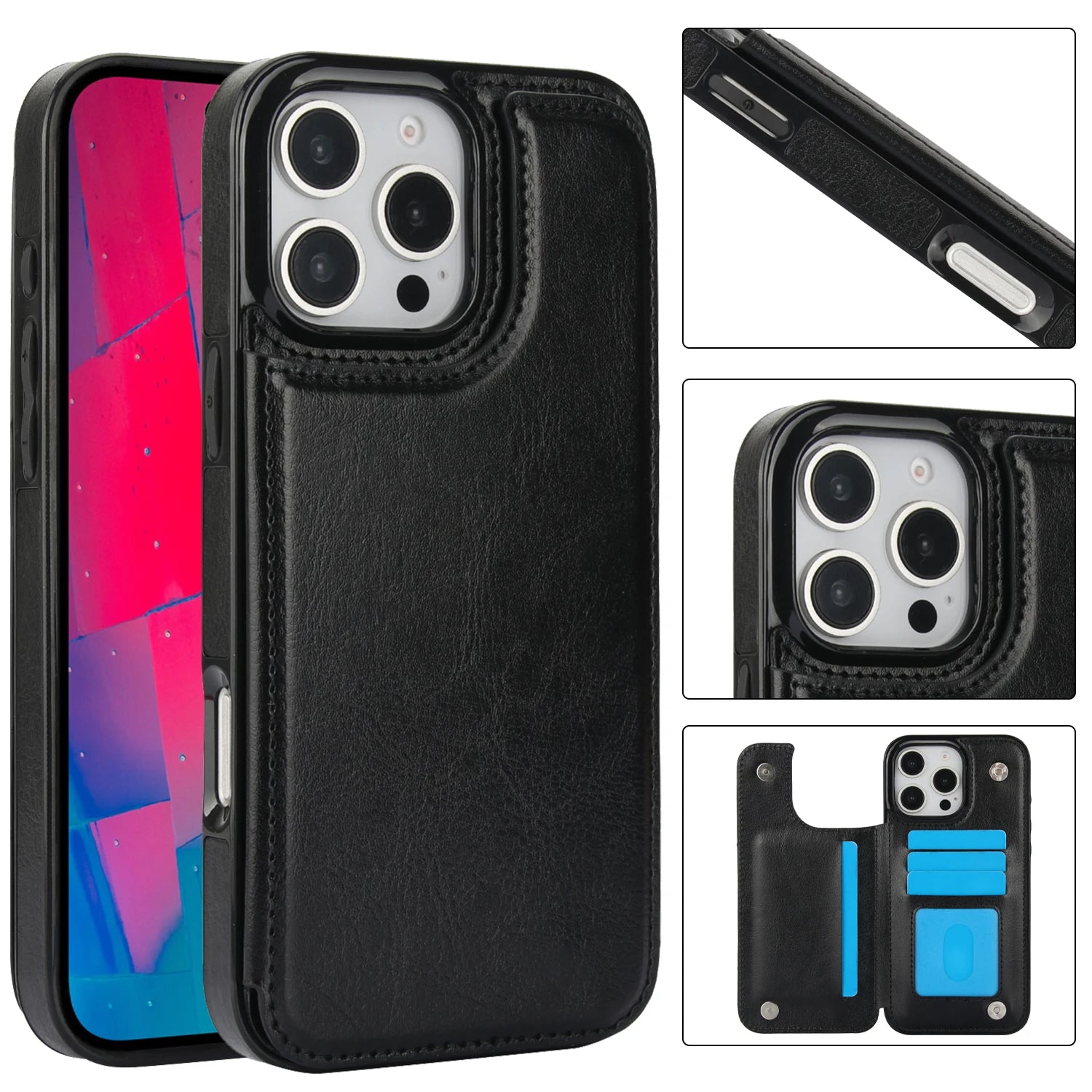 Smart Choice™ Retro Leather Magnetic Wallet Case