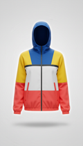Color-Blocked Unisex Windbreaker Jacket Lightweight Nylon