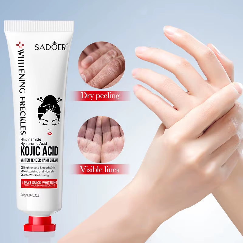 Kojic Acid Hand Cream Moisturizing Nourishing Brightening Hydrating Hand Creams Beauty Hands Skin Care Products